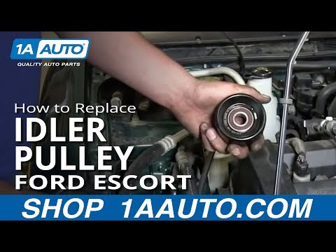 How To replace Install Squeaking Engine Belt Idler Pulley 1998-03 Ford ZX2