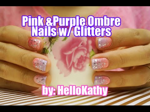 how to purple ombre nails