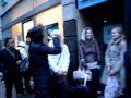 Queue outside the H&M Knightsbridge, London for Jimmy Choo's limited edition series