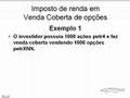 Imposto de renda em operações com opções - v. 01