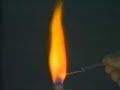 A typical alkali metal flame test (1) Lithium-Red (lithium chloride on a platinum wire) (2) Sodium-Yellow (sodium chloride on a platinum wire) (3) Potassium-Lilac (potassium chloride on a platinum wire) Video from: www.chemtopics.com
