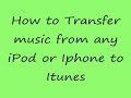 Ipod transfer to Itunes (free)