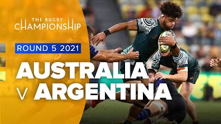 Australia v Argentina Rd.5 2021 Rugby Championship video highlights