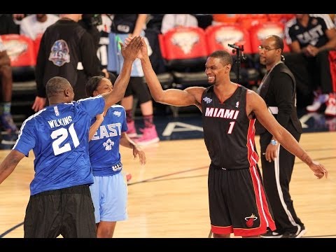 Bosh - All-Star 2014 Highlights: http://www.nba.com/allstar/2014/video/ Chris Bosh, Dominique Wilkins and Swin Cash shoot their way to the 2014 Sears All-Star Satur...