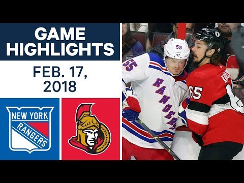 Video: NHL Game Highlights | Rangers vs. Senators - Feb. 17, 2018
