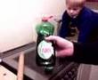 drinking a shot of fairy liquid