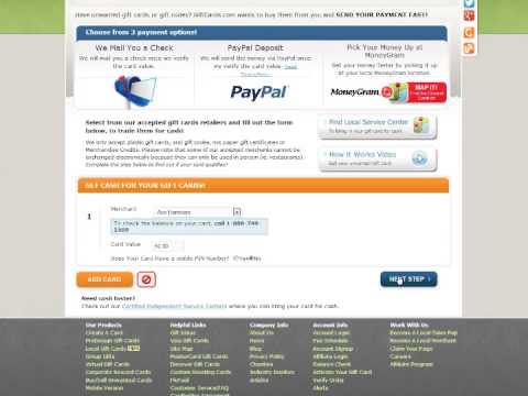 sell gift cards -