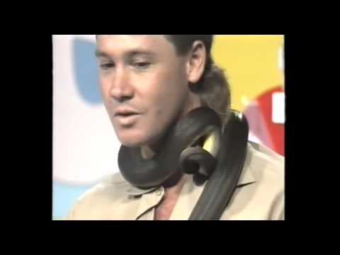 Steve Irwin Greatest TV event. Rare Snake Bite. Sunshine TV.