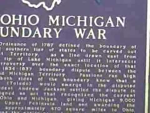 Ohio Marker - Ohio & Michigan Border ...