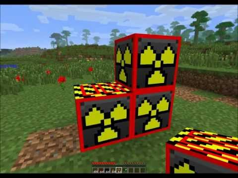Minecraft Mega nuke, blowing up minecraft blocks with Explosives+