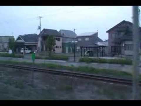 奥羽本線　北常盤駅　寝台特急あけぼの　上り　運転停車