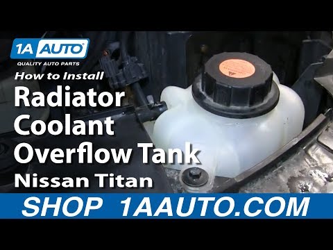 How To Install Replace Radiator Coolant Overflow Tank 2004-14 Nissan Titan