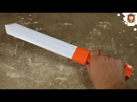 Смотреть видео как сделать меч из картона
