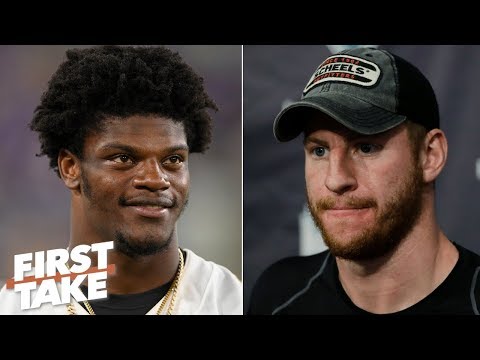 Video: Is Lamar Jackson more important for the Ravens than Carson Wentz is for the Eagles? | First Take