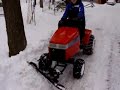 Simplicity Garden Tractor Plowing Snow