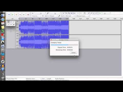 how to adjust bpm in audacity