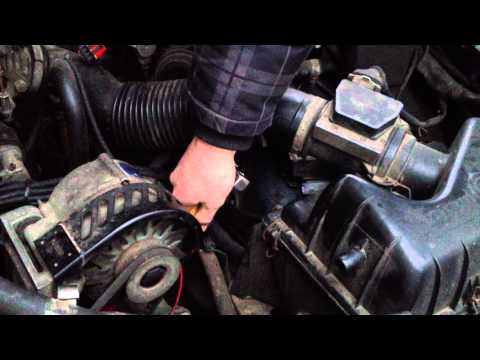 how to adjust alternator belt