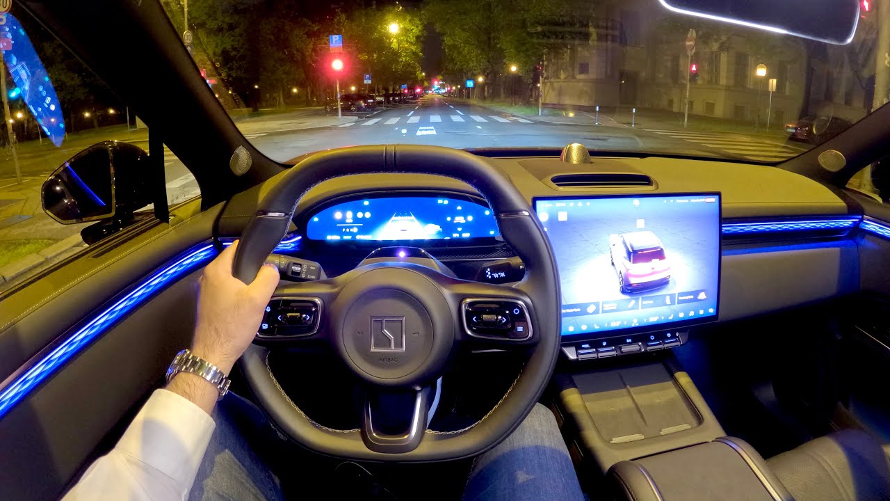 ZEEKR 7X 2026 (EUROPE) - NIGHT POV test drive (PURE DRIVING) impressive SCREEN & ambient lighting