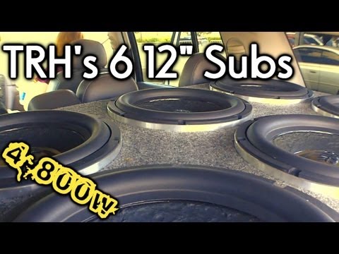 TRH Bass Demo w/ 6 JBL GTI 12's & 4 GTO14001 Amps | Clean Car Audio Install & Great Sounding Too!