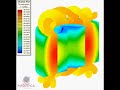 Simulation of the heat flow between a BLDC rotor and stator Simulation of the heat flow between a BLDC rotor and stator