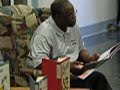 Coach Croom reads to the kids