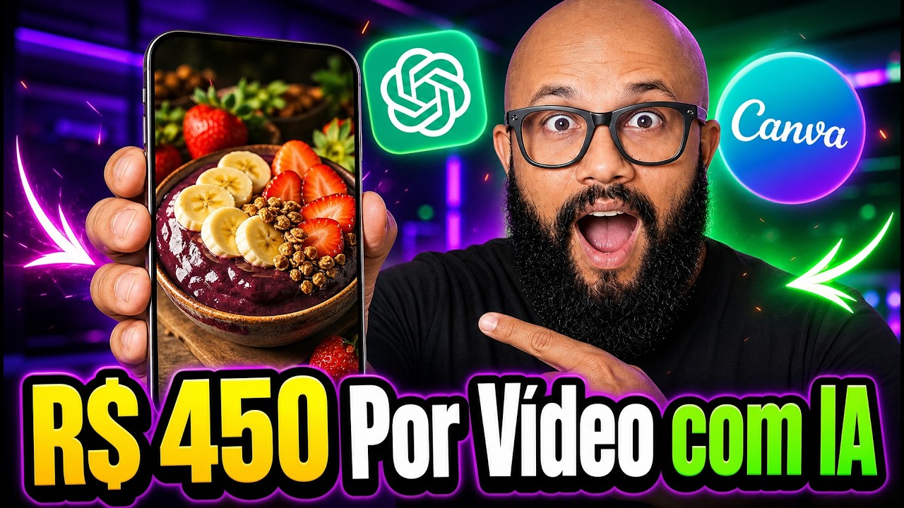 Crie VÍDEOS com IA em MINUTOS e Venda por R$450 (ChatGPT + Canva)