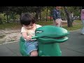Angelina ride the dinosaur!  December 15, 2007