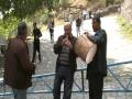 Three Musicians at the gate to Geghard Monastery in Armenia