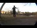 the rev chases a duck