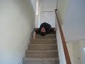Stair Surfing Bckwards