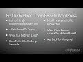 How To Fix The Redirect Loop Error In WordPress