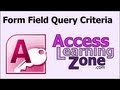 Getting a Value from a Form for Query Criteria in MS Access