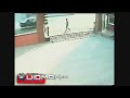 Guy gets slammed into wall by a speeding car Guy gets slammed into wall by a speeding car