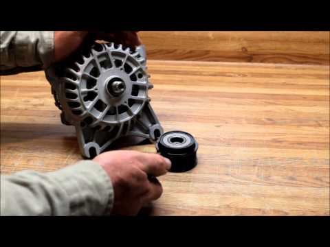 how to remove alternator pulley nut