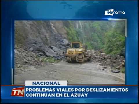 Problemas viales por deslizamientos continúan en el Azuay