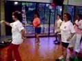 Gina, Sonia, Marisela, Miosotis, amigas y colegas bailando CardioSalsa