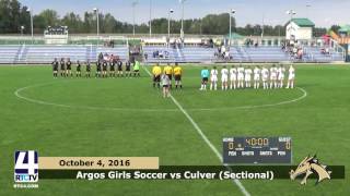 Argos Girls Soccer Sectional vs Culver