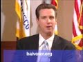 PSA by mayor Gavin Newsom ( of San Francisco )