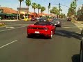 red ferrari F430 and rolls royce corniche acceleration