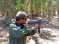 Grease Gun with green gas