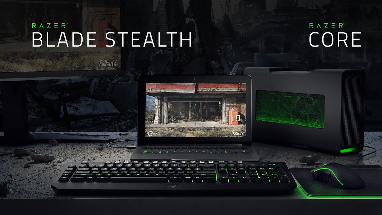 #CES | Компактный игровой ультрабук Razer Blade Stealth и корпус для внешней видеокарты. Фото.