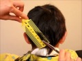How To Cut Boys' Kids' Hair Haircut Tutorial - Mastercomb Scissor Clipper Over Comb Guide Video 5