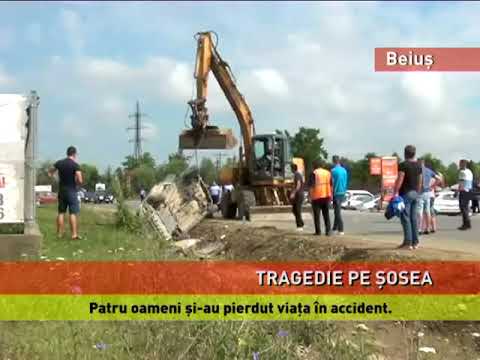 Accident rutier soldat cu patru morți, la Beiuș, în județul Bihor