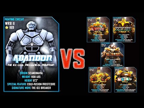 Real Steel WRB FINAL Abandon VS Gold Robots Series of fights NEW ROBOT (Живая Сталь)