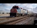Metra EMD F40Chh 614 the Engergizer MDNL 2607 Departing North Glenview