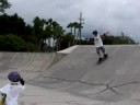 Nick second time at skatepark on big ramp