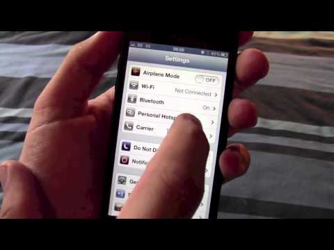 how to turn personal hotspot on iphone 5