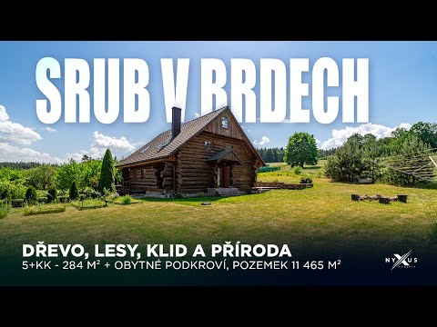 Video Prodej srubu 5+kk - 284 m², pozemek 11 465 m², Křešín - Brdy