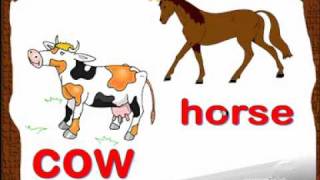 English Lesson, Farm Animal Vocabulary, ESL Kids Lesson.wmv