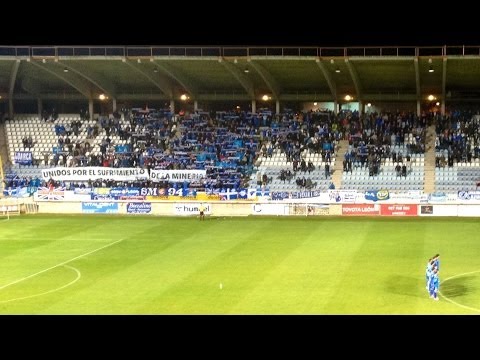 Oviedo - Homenaje de los 1.200 oviedistas desplazados a León a los mineros fallecidos en el accidente en Pola de Gordón (León) Cultural Leonesa 1 - Real Oviedo 3. Jor...